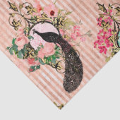  ontkoppeling van Floral Pacock Pink Tissuepapier (Detail)