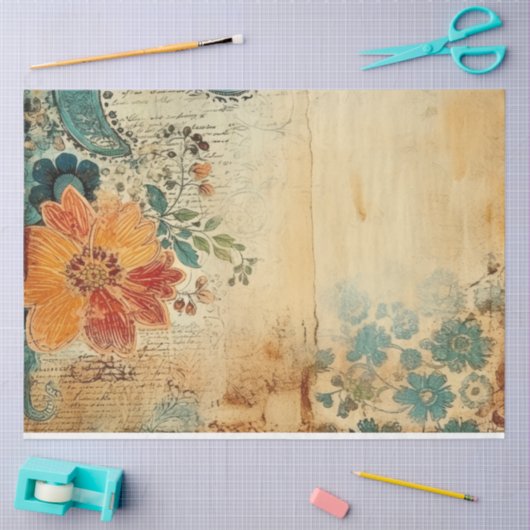  ontkoppeling van Floral Tissuepapier (Craft)