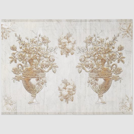 Ontkoppeling van gouden handschrift van Bouquet Tissuepapier (Voorkant)