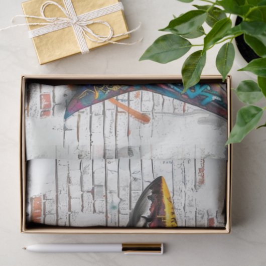 Ontkoppeling van graffiti Art Whale Tissuepapier (Geschenk)