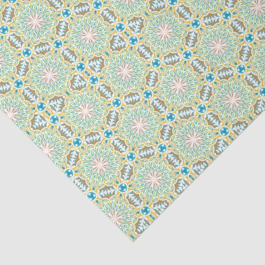 Ontkoppeling van groen Abstract patroonpatroon Tissuepapier (Detail)