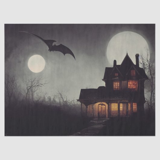 Ontkoppeling van haunted House en Flying Creatpage Tissuepapier (Voorkant)