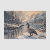 ontkoppeling van het canadese gans-winterlandschap tissuepapier (Voorkant)