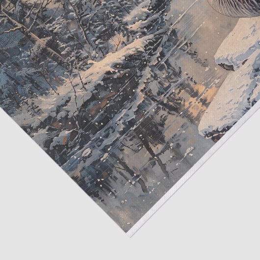 ontkoppeling van het canadese gans-winterlandschap tissuepapier (Detail)