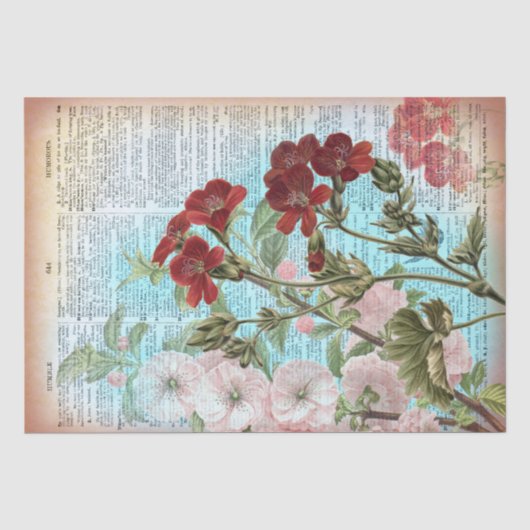  ontkoppeling van het "Floral Humble Dictionary" Tissuepapier (Voorkant)