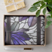 Ontkoppeling van het Floral Paarse Witte Glas in l Tissuepapier (Geschenk)