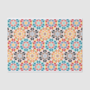 Ontkoppeling van het geometrische Floral Patroon Tissuepapier