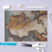 Ontkoppeling van het gezicht van een mooie dame tissuepapier (Craft)