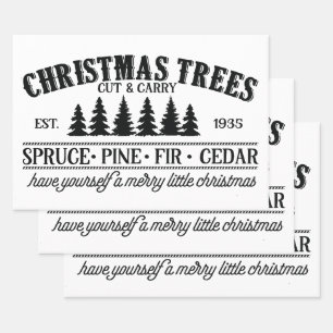 Ontkoppeling van het kerstgebaar met de intage ker inpakpapier vel