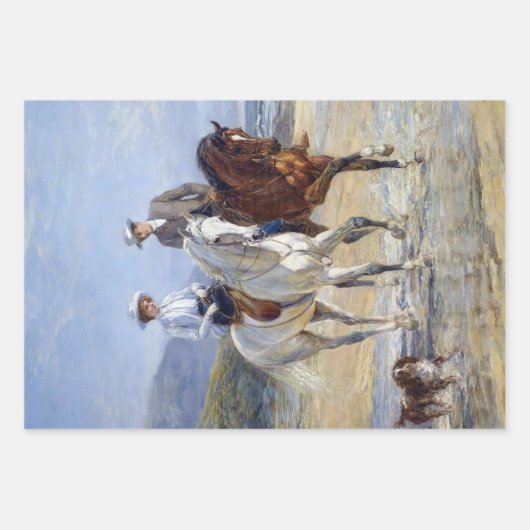  ontkoppeling van het Man van het Victoriaans-ocea Inpakpapier Vel (Voorkant)