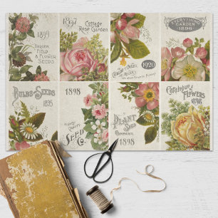 ontkoppeling van het pakket "Floral Seed" Tissuepapier