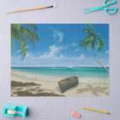 Ontkoppeling van het Paradise Island Boat Ocean Tissuepapier (Craft)