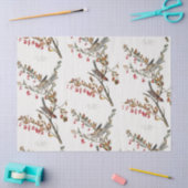 Ontkoppeling van het patroon Sparrows en Branches Tissuepapier (Craft)