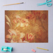 Ontkoppeling van het Sinaasappel van Floral Grunge Tissuepapier (Craft)