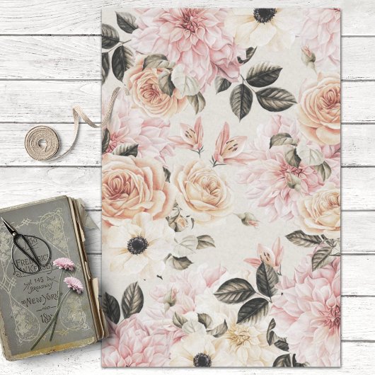 Ontkoppeling van het Vintage Wedding Flowers Tissuepapier