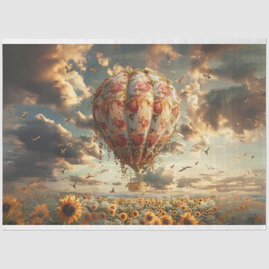 Ontkoppeling van  heteluchtballon tissuepapier (Voorkant)