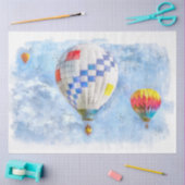 Ontkoppeling van hot-luchtballonnen Waterverf Tissuepapier (Craft)