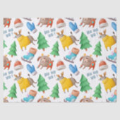 Ontkoppeling van kattenhonden, rendieren- en kerst tissuepapier (Voorkant)