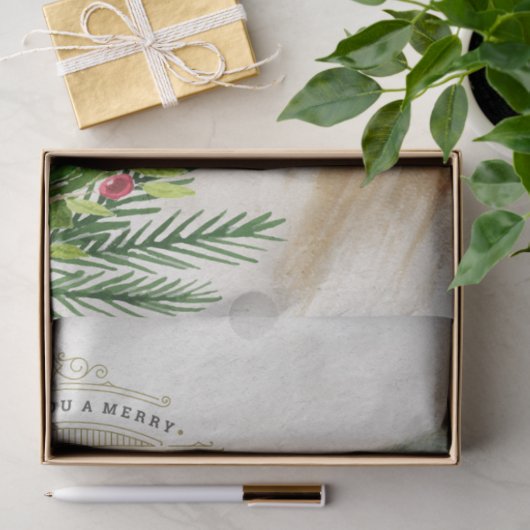  ontkoppeling van kerstman en kerstgroen tissuepapier (Geschenk)