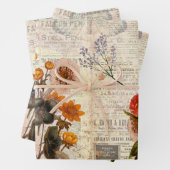 ontkoppeling van kleurrijke flora inpakpapier vel (In situ)