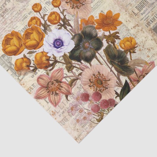 ontkoppeling van kleurrijke flora tissuepapier (Detail)