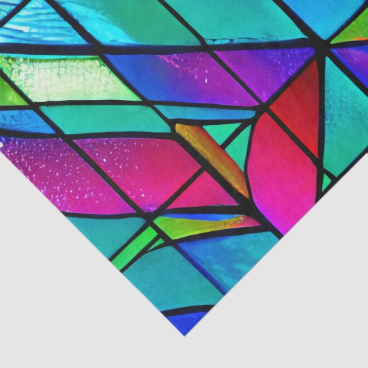 Ontkoppeling van kleurrijke Glazen in lood Tissuepapier (Detail)