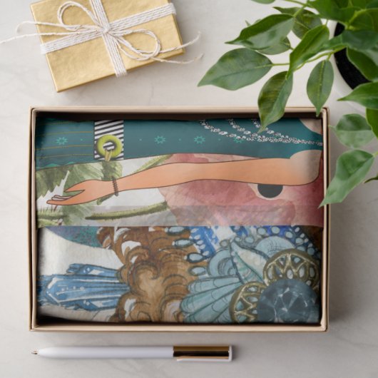 Ontkoppeling van kunstschilderwerk tissuepapier (Geschenk)