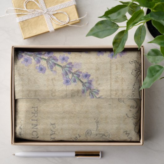 Ontkoppeling van lavendel tissuepapier (Geschenk)