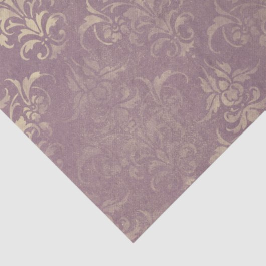 Ontkoppeling van lavender en Gold Damask Tissuepapier (Detail)
