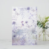 Ontkoppeling van lavender Flowers Briefpapier (Staand voorkant)