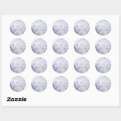 Ontkoppeling van lavender Flowers Ronde Sticker (Vel)