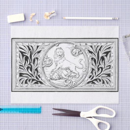 Ontkoppeling van lion lijst tissuepapier (Craft)