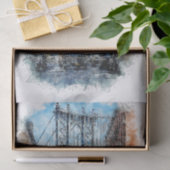Ontkoppeling van Manhattan Bridge New York Tissuepapier (Geschenk)