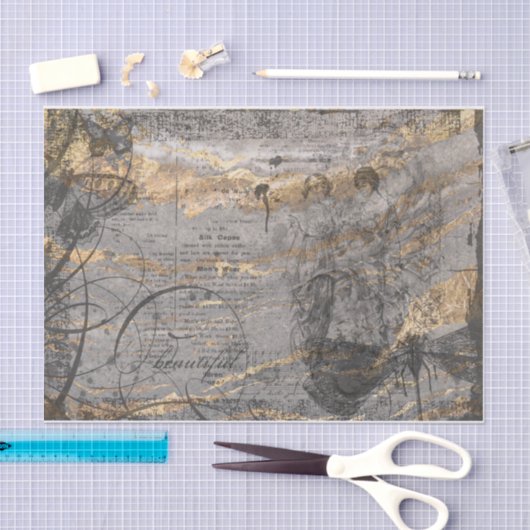 Ontkoppeling van marmer-dames tissuepapier (Craft)