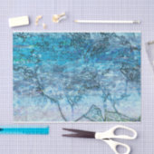 Ontkoppeling van Mermaid Blue Nautical Ocean Waves Tissuepapier (Craft)