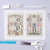 Ontkoppeling van monogram-kalligrafie tissuepapier (Craft)