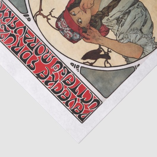 ontkoppeling van Mucha-kunst Tissuepapier (Detail)