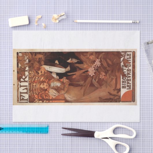  ontkoppeling van Mucha-kunst Tissuepapier (Craft)