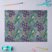 Ontkoppeling van omhulde blokken en paarse bloemen tissuepapier (Craft)