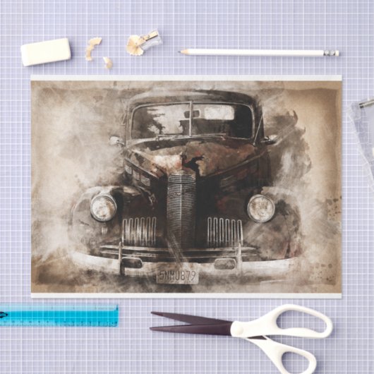 ontkoppeling van oude auto tissuepapier (Craft)