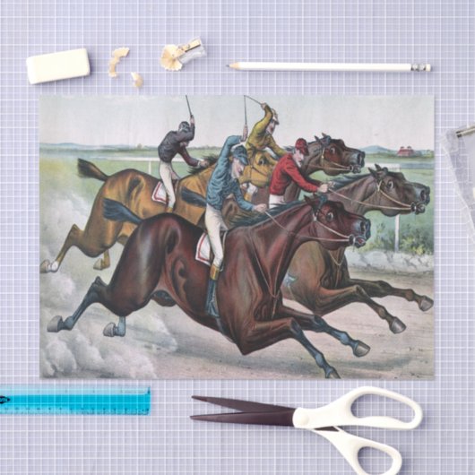 Ontkoppeling van  paardenras tissuepapier (Craft)