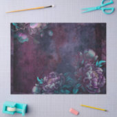 Ontkoppeling van Paarse en Blauwgroen Peony Flower Tissuepapier (Craft)