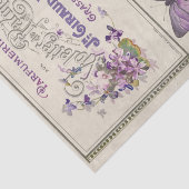  ontkoppeling van Paarse flora en vlinder Tissuepapier (Detail)