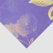 Ontkoppeling van Paarse Floral-Waterverf Tissuepapier (Detail)