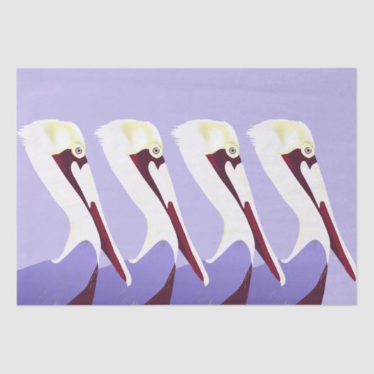 Ontkoppeling van Pelican Pelicans Tissuepapier (Voorkant)