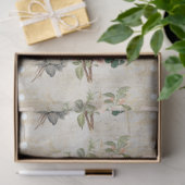 Ontkoppeling van  Pink Gold Floral Ephemera Tissuepapier (Geschenk)