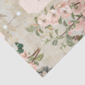 Ontkoppeling van  Pink Gold Floral Ephemera Tissuepapier (Detail)