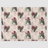 Ontkoppeling van Raven en Rozen Damask Tissuepapier (Voorkant)
