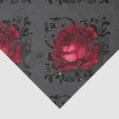 Ontkoppeling van Red Rose en Black Damask Tissuepapier (Detail)