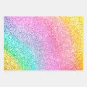 Ontkoppeling van regenboogpasta Glitter Patroon  Inpakpapier Vel (Voorkant 2)